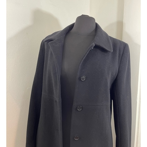 FORCASTER OF BOSTON LADIES PURE WOOL BUTTON DOWN BLACK COAT SIZE: 10 - Picture 7 of 12